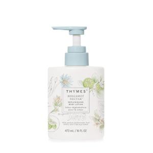 imageThymes Large Replenishing Body Lotion  Moisturizing Body Lotion for Dry Skin  Scented with Notes of Eucalyptus Oil Lemon Petitgrain Bergamot Lemongrass ampamp Lush Fir Eucalyptus 16 fl ozBergamot Nectar