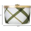 imageThymes Frasier Fir Candle  Frosted Plaid Collection  Green ampamp White Glass Jar Design  Scented Candles for Home Decor  Notes of Crisp Siberian Fir Cedarwood ampamp Sandalwood Votive 2 oz18 Oz