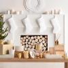 imageThymes Frasier Fir Votive Candles  Gilded Collection  Crisp JustCut Forest Fragrance  Set of Three Holiday Candles  Wood Grain Gold and White  Gifts for Women ampamp Men 3 oz Each Pack of 3