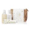 imageThymes Travel Set and Beauty Bag  Contains Body Wash Body Lotion ampamp Hand Cream  EucalyptusGoldleaf