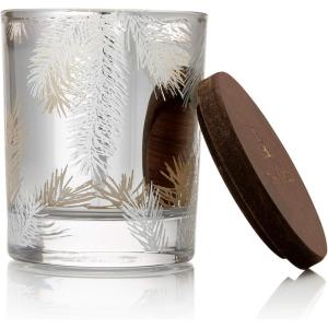 imageThymes Frasier Fir Statement Candle and Diffuser Gift Set  Holiday Home Decor  Notes of Siberian Fir Cedarwood and Sandalwood  Silver 4 fl oz Petite Diffuser  5 oz Candle5 oz