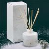 imageThymes Frasier Fir Reed Diffuser Set  Includes Reeds Fragrance Oil and Frosted Glass Bottle  Fragrance Oil Diffuser  Room Fresheners  Luxury Home Decor  Green ampamp Clear Pine Needle 4 fl ozFlocked