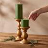 imageThymes Frasier Fir Scented Candles for Home Decor  Green Pillar Candles for Women ampamp Men  Place on Candle Holder  Luxury Home Fragrance Gifts  Large 3quot x 6quot Pillar3 in x 6 in