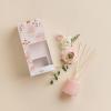 imageThymes Petite Reed Diffuser Set  Includes Rattan Wood Sticks Fragrance Oil ampamp Glass Bottle  Home Fragrance Oil Diffuser  Luxury Home Decor  Guest Bathroom Essentials Washed Linen 4 fl ozGoldleaf Gardenia