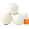 imageThymes Wool Dryer Balls Set  Includes 3 Wool Laundry Balls  1 Scented Laundry Fragrance Oil for Dryer  Eliminate Wrinkles Static ampamp Lint Frasier Fir 05 fl ozMandarin Coriander