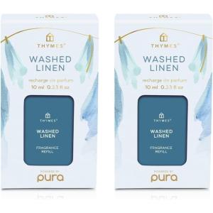 imageThymes Aqua Coralline Pura Smart Home Plugin Diffuser Refills  Pack of 2Washed Linen