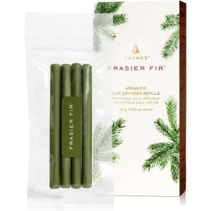 imageThymes Frasier Fir Car Diffuser Kit  Refills  Vent Clip Air Freshener  4 Frasier Fir Diffuser Reeds  Car Air Fresheners with Fresh Scent  LongLasting FragranceCar Diffuser Refills