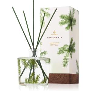 imageThymes Frasier Fir Reed Diffuser Set  Includes Reeds Fragrance Oil and Frosted Glass Bottle  Fragrance Oil Diffuser  Room Fresheners  Luxury Home Decor  Green ampamp Clear Pine Needle 4 fl ozPine Needle