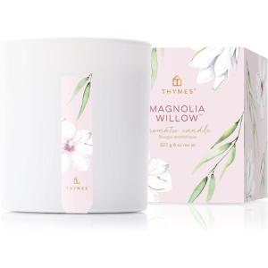 imageThymes Lemon Leaf Candle  8 Oz  Scented Candle for a Fresh Home Fragrance  Aromatherapy Candle in Glass Jar  Matte White JarMagnolia Willow