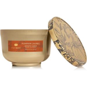 imageThymes Scented Candles for Women ampamp Men  Tin with Lid  Luxury Home Decor  Apple Candles with Notes of Crushed Clove Cardamom Bourbon ampamp Malted Rum Simmered Cider 65 ozPumpkin Laurel