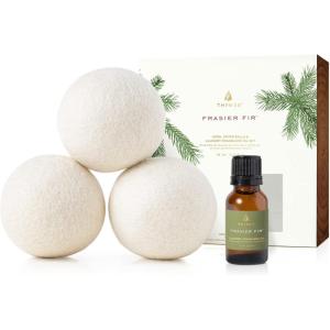 imageThymes Wool Dryer Balls Set  Includes 3 Wool Laundry Balls  1 Scented Laundry Fragrance Oil for Dryer  Eliminate Wrinkles Static ampamp Lint Frasier Fir 05 fl ozFrasier Fir