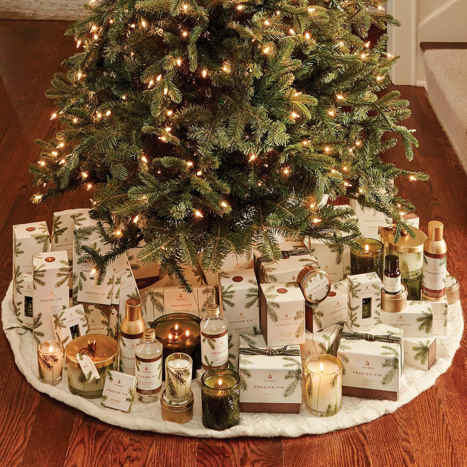 imageThymes Frasier Fir Scented Candles for Home Decor  Green Heritage Holiday Candle  Notes of Siberian Fir Needles Cedarwood ampamp Sandalwood  Luxury Home Fragrance Gifts for Women ampamp Men 3Wick 17 oz17 oz