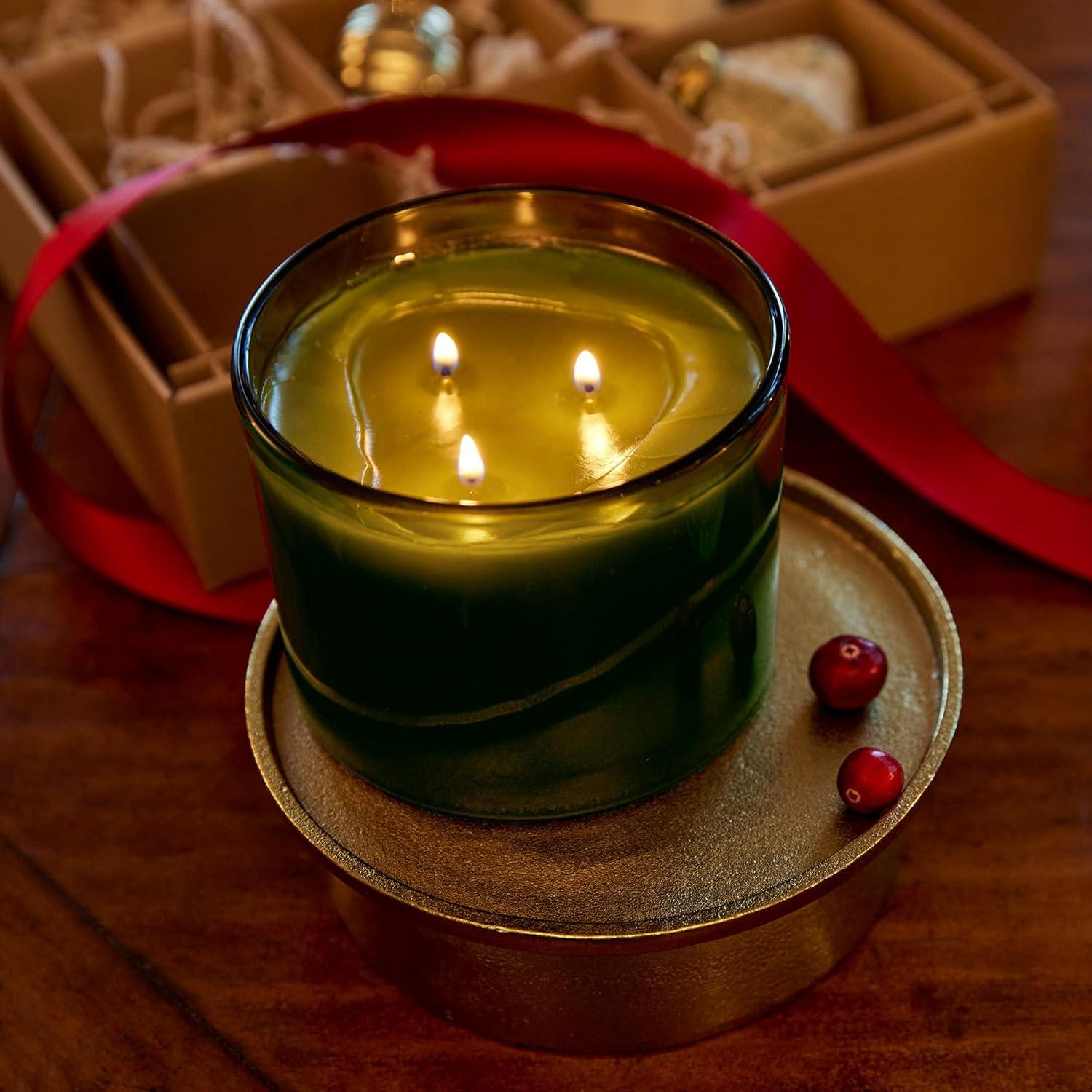 imageThymes Frasier Fir Scented Candles for Home Decor  Green Heritage Holiday Candle  Notes of Siberian Fir Needles Cedarwood ampamp Sandalwood  Luxury Home Fragrance Gifts for Women ampamp Men 3Wick 17 oz17 oz