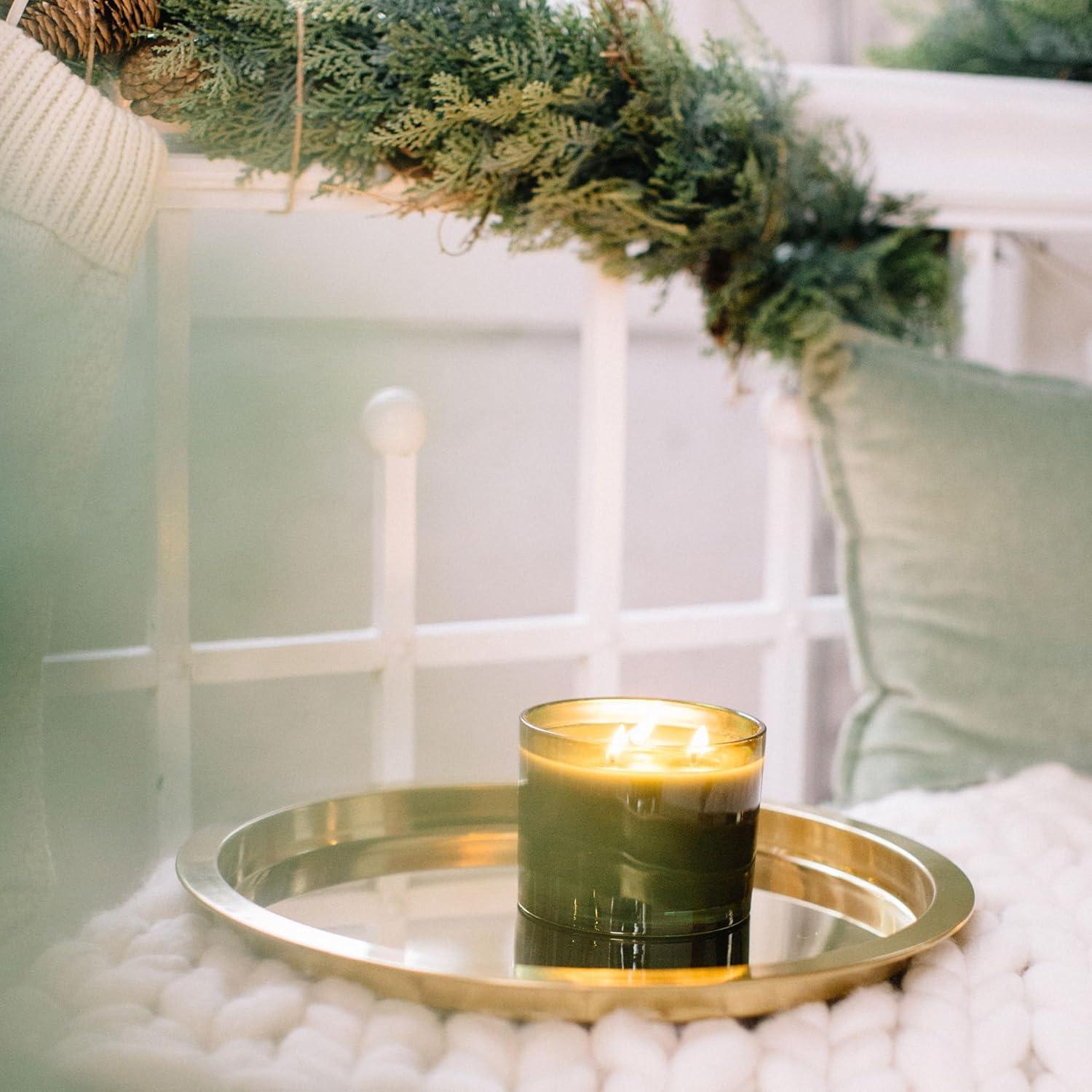 imageThymes Frasier Fir Scented Candles for Home Decor  Green Heritage Holiday Candle  Notes of Siberian Fir Needles Cedarwood ampamp Sandalwood  Luxury Home Fragrance Gifts for Women ampamp Men 3Wick 17 oz17 oz