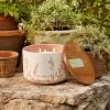 imageThymes Citronella Grove  Outdoor Citronella Candles for Patio with Scent Notes of Olive Leaf ampamp Lemongrass  Backyard Essentials  Decorative Citronella Candles Outdoor Decor Medium 10 oz26 oz