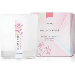 imageThymes Aromatic Jar Candle  Eucalyptus Scented Candle for a Fresh Home Fragrance  Luxury Aromatherapy Candle  Single Wick Glass Candle  Matte White Candles 75 ozKimono Rose
