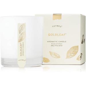 imageThymes Aromatic Jar Candle  Lavender Scented Candle for a Soothing Home Fragrance  Matte White Candles 75 ozGoldleaf
