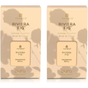 imageThymes Pura Diffuser Refills  Bundle of 2 Pura Refills  for Use in Scent Diffusers for Home  Home Fragrance Products  Scented with Blood Orange Peach ampamp Fig Riviera Fig Pack of 2Riviera Fig