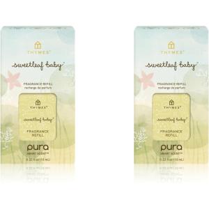 imageThymes Pura Refills  2 Pack of Oil Diffuser Scents  LongLasting Pura Diffuser Refills  Premium Home Fragrance  Notes of Rosemary White Sage Jasmine and Lemon Sweetleaf Baby Pack of 2