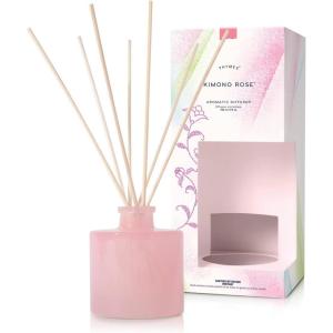imageThymes Petite Reed Diffuser Set  Includes Rattan Wood Sticks Fragrance Oil ampamp Glass Bottle  Home Fragrance Oil Diffuser  Luxury Home Decor  Bedroom Decor Sienna Sage 4 fl ozKimono Rose