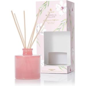 imageThymes Petite Reed Diffuser Set  Includes Rattan Wood Sticks Fragrance Oil ampamp Glass Bottle  Home Fragrance Oil Diffuser  Luxury Home Decor  Bedroom Decor Sienna Sage 4 fl ozMagnolia Willow