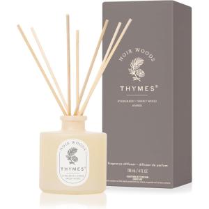 image:imageThymes Petite Oil Reed Diffuser Set  Includes Reeds Fragrance Oil amp Glass Bottle  Luxury Scent Diffusers for Home Decor Soft Ceremony 4 fl ozNoir Woods