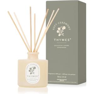 image:imageThymes Petite Oil Reed Diffuser Set  Includes Reeds Fragrance Oil amp Glass Bottle  Luxury Scent Diffusers for Home Decor Soft Ceremony 4 fl ozSoft Ceremony