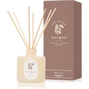 image:imageThymes Petite Oil Reed Diffuser Set  Includes Reeds Fragrance Oil amp Glass Bottle  Luxury Scent Diffusers for Home Decor Soft Ceremony 4 fl ozSun Woven
