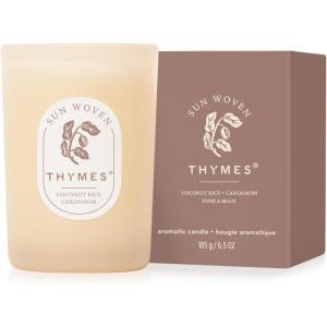 image:imageThymes Scented Candles for Home Decor  Luxury Home Fragrance Gifts for Women amp Men  Day Rise 2 Wick Medium Candle 13 ozSun Woven